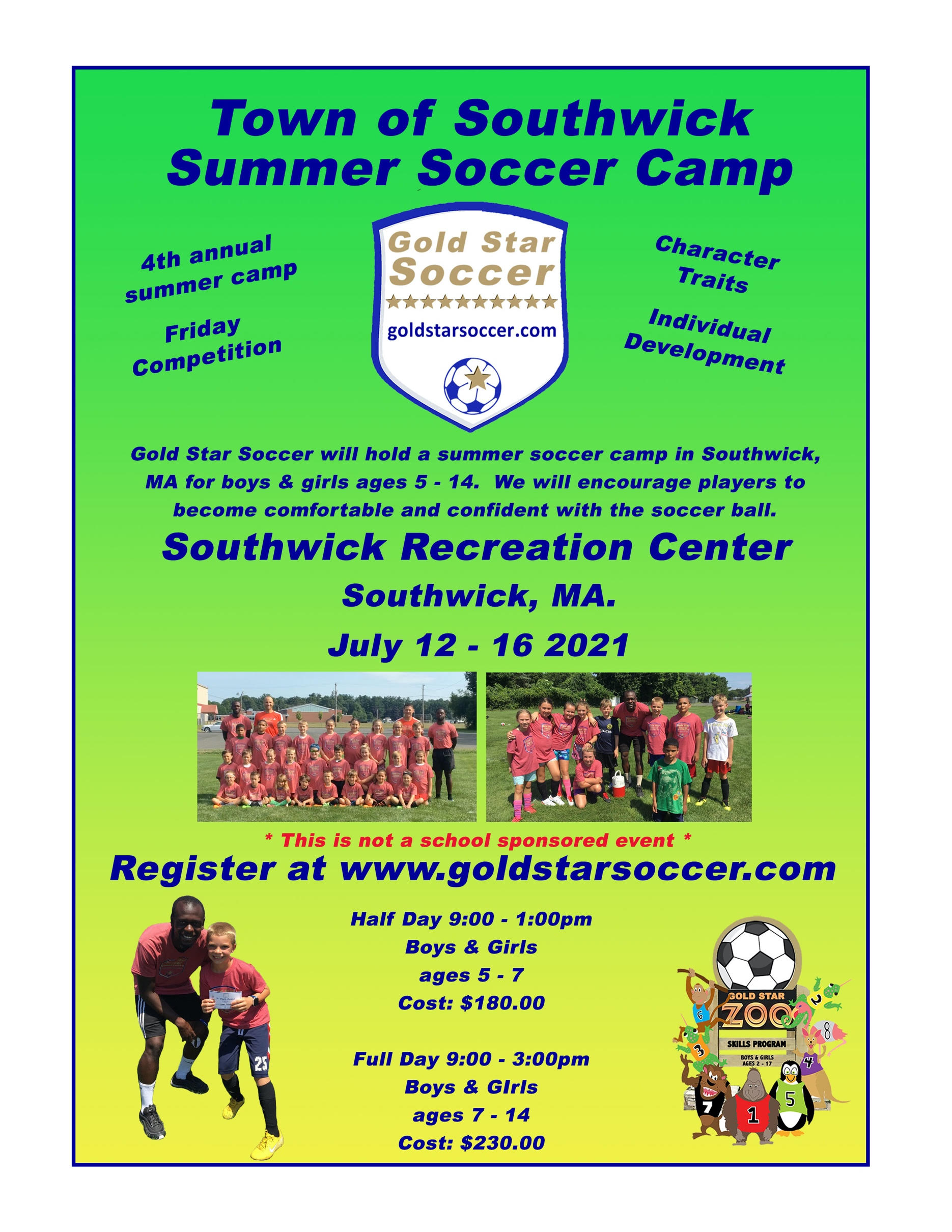 GoldStarSoccerCamp_2021_0712-0716 town of Southwick Summer Soccer Camp
